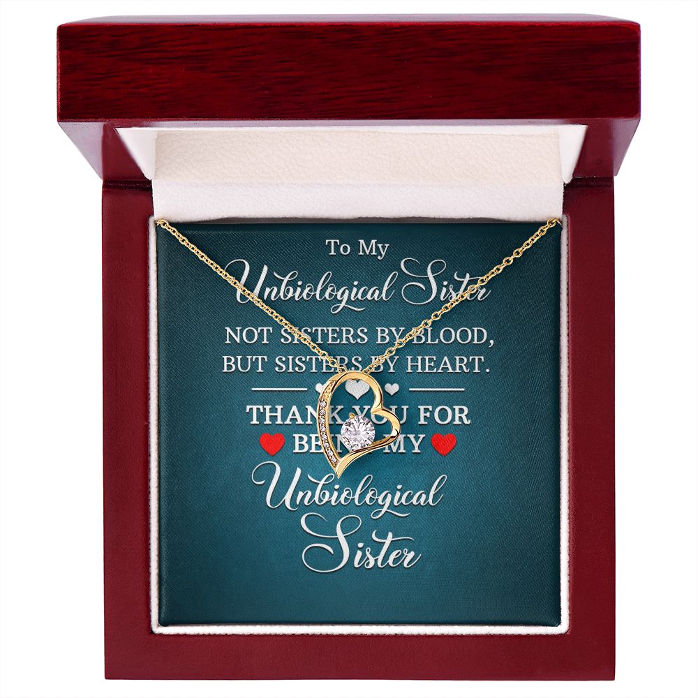 Wife Necklace Gifts From Husband, Wedding Anniversary Jewelry For Wife From Husband, Wife Birthday Gifts From Husband, To My Unbiological Sister Message Card and Gift Box styles On Birthday, Christmas, Anniversary Forever Love
