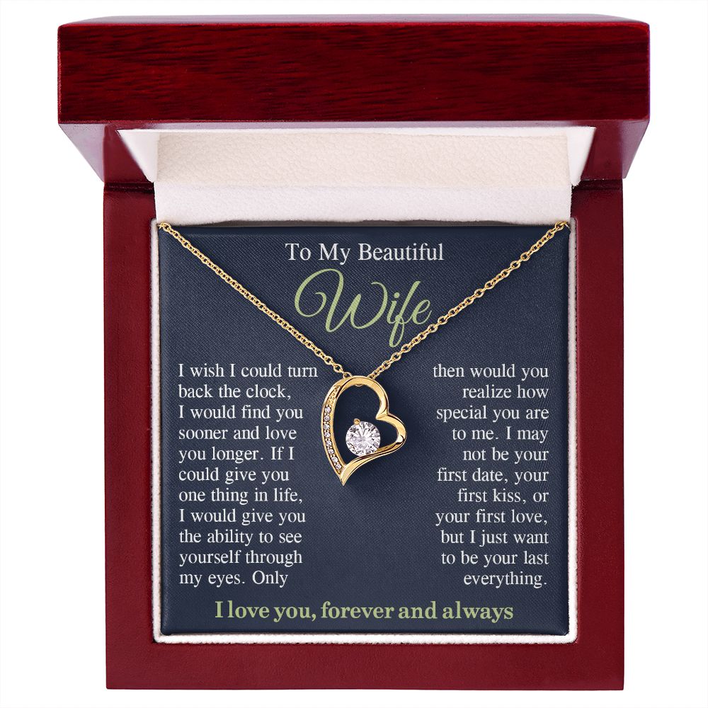 To My Beautiful Soulmate Necklace Gift, Wife Gifts From Husband, Anniversary Gifts For Wife From Husband To My Soulmate Necklace Message Card and Necklace Gift Box Gift Box Styles on Birthday, Wedding, Anniversary, Valentine Forever Love