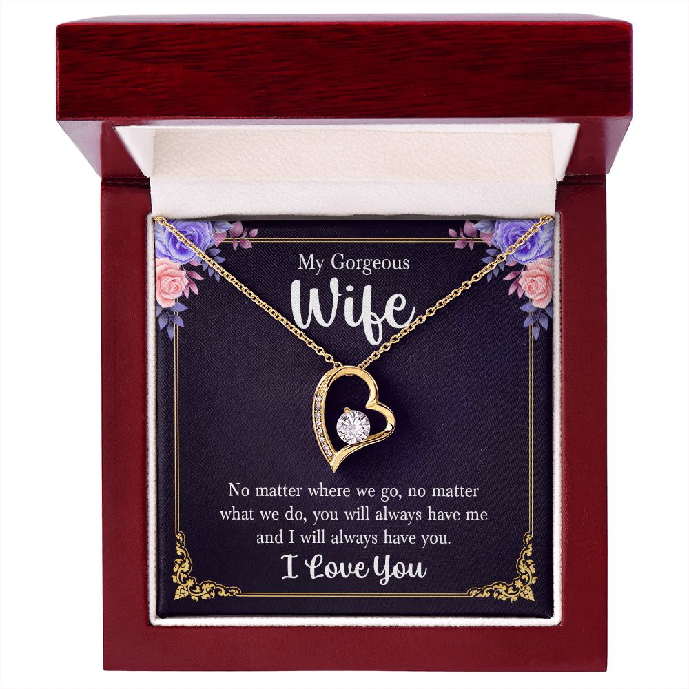 To My Wife Necklace Romantic Gifts For Her Unique Necklaces For Wife From Husband Cute Valentines Day Anniversary Birthday, Love Knot Meaningful Necklace Message Card and Gift Box Styles on Birthday, Christmas, Anniversary  Forever Love
