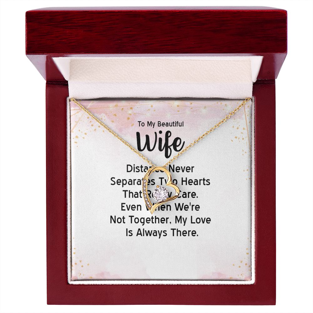Couples Gifts, Beautiful Wife Necklace Gifts From Husband, Wedding Anniversary Jewelry For Wife From Husband, Wife Birthday From Husband, To My Unbiological Sister Message Card and Gift Box styles On Birthday, Christmas, Anniversary  Forever Love