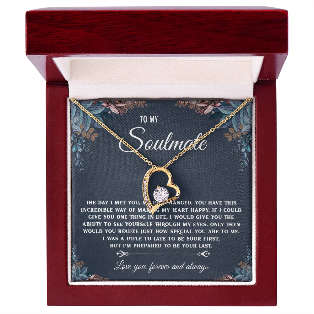 To My Soulmate Necklace Gift, Necklaces For Wife from Husband, Soulmate Necklace to My Beautiful Soulamte, Necklace For Soulmate with Message Card and Necklace Gift Box Gift Box Styles on Birthday, Christmas, Wedding, Anniversary, Valentine Forever Love