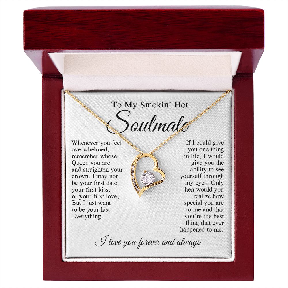 To My Smokin Hot Wife Necklace, Wedding Anniversary Jewelry for Women, Anniversary Gifts For Wife From Husband To My Wife Necklace Message Card and Necklace Gift Box Gift Box Styles on Birthday, Wedding, Anniversary, Valentine Forever Love