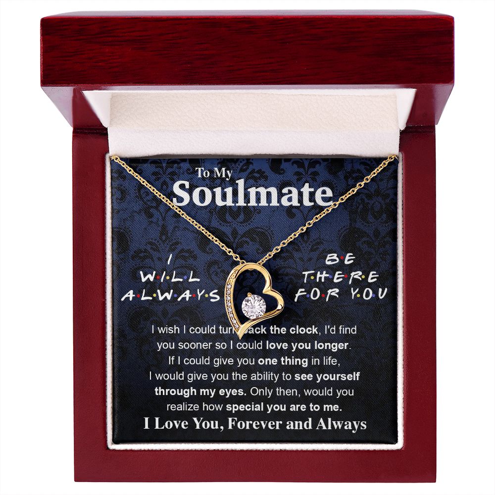 To My Soulmate Necklace To My Future Wife Necklace Gifts, Promise Necklace For Her, Fiance Gifts For Her, Valentine Necklace Gifts For Soulmate From Husband With Message Card Box LED, Soulmate Necklace For Women, To My Wife Necklace Forever Love