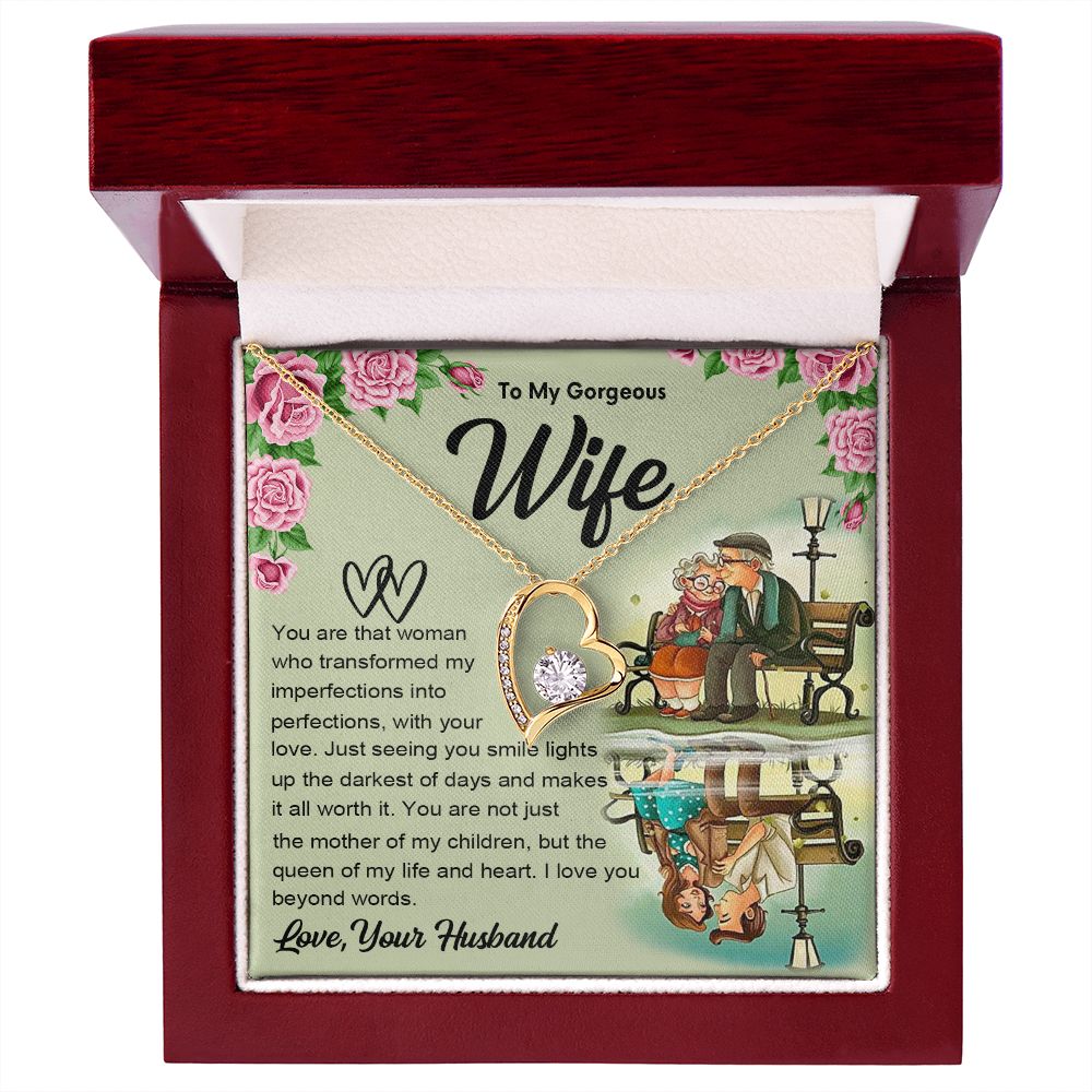 Couples Gifts Necklace To My Soulmate Necklace Gifts For My Wife with Future Wife Soulmate Girlfriend Necklaces Customer Name Message Card and Gift Box styles On Birthday, Christmas, Anniversary Forever Love