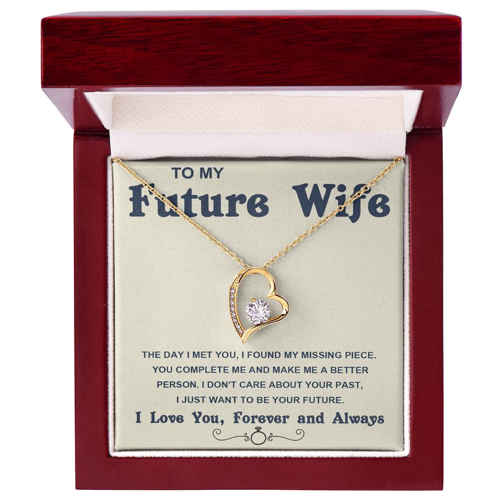 Soulmate Necklace For Women, Soulmate Gifts For Her, Future Wife Necklace, Necklaces For Girlfriend, To My Wife Necklace, Wife Necklace From Husband, Necklace Message Card and Gift Box Styles on Birthday, Christmas, Valentine Forever Love