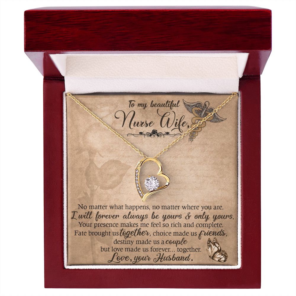 Couples Gifts, Nusre Wife Necklace Gifts From Husband, Wedding Anniversary Jewelry For Wife From Husband, Wife Birthday From Husband, To My Soulmate Message Card and Gift Box styles On Birthday, Christmas, Anniversary  Forever Love