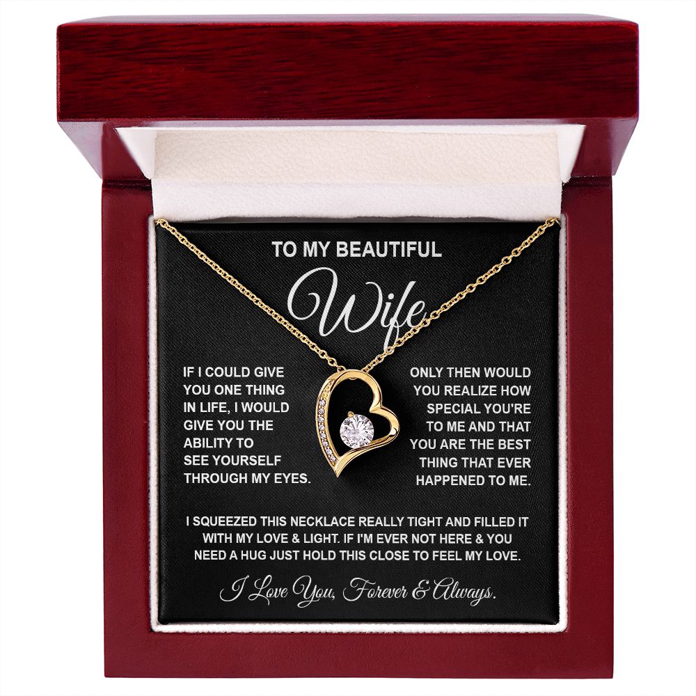 Soulmate Necklace Gifts From Husband, For Wife From Husband, Wife Gifts From Husband, Necklaces For Wife From Husband To My Wife Necklace Message Card and Necklace Gift Box Gift Box Styles on Birthday, Wedding, Anniversary, Valentine Forever Love
