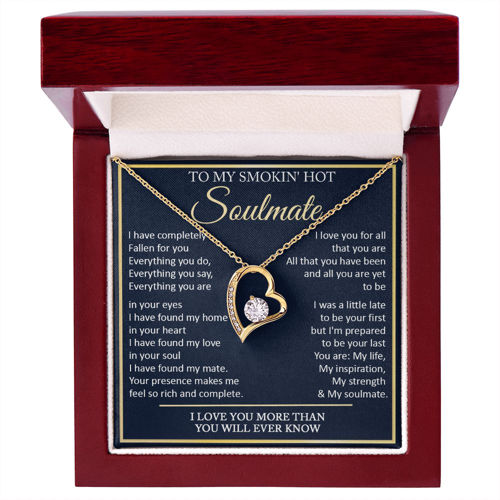 Couples Gifts, To My Smokin Hot Wife Necklace Gifts From Husband, Wedding Anniversary For Wife From Husband, To My Beautiful Wife, Necklace Custom Name Message Card and Gift Box Styles on Birthday, Christmas, Wedding, Anniversary Forever Love