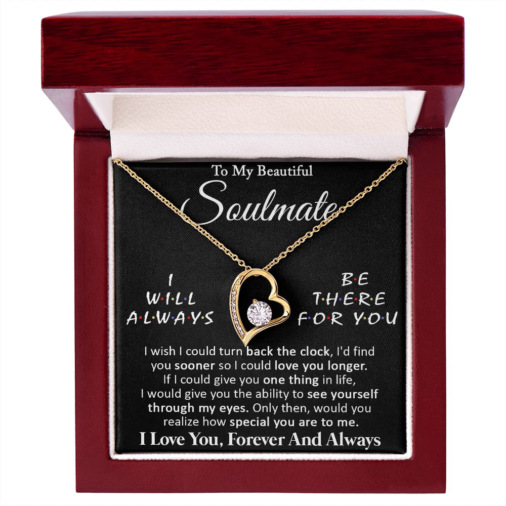 Couples Gifts, To My Beautiful Soulmate Necklace Gifts From Husband, Wedding Anniversary For Wife From Husband, To My Beautiful Wife, Necklace Custom Name Message Card and Gift Box Styles on Birthday, Christmas, Wedding, Anniversary Forever Love
