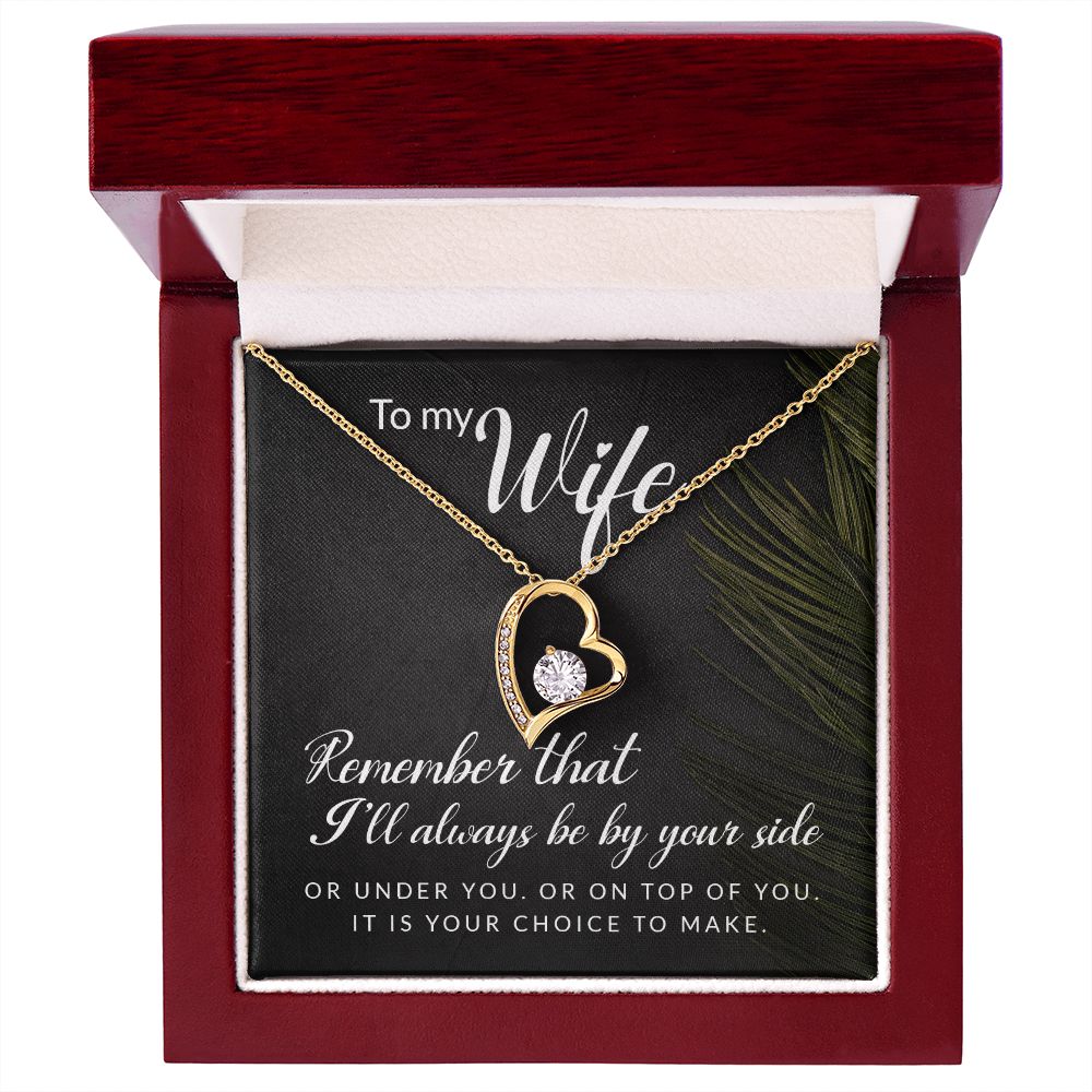 To My Wife Necklace Romantic Gifts For Her Unique Necklaces For Wife From Husband Cute Valentines Day Anniversary For Wife, Love Knot Meaningful Necklace Message Card and Gift Box Styles on Birthday, Christmas, Anniversary Forever Love