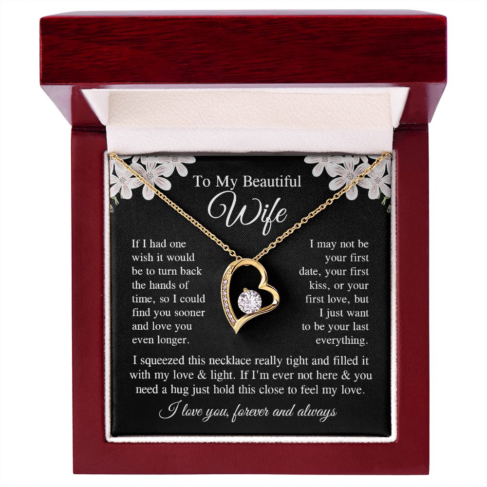 Wife Necklace Gift for Her, Soulmate Jewelry, Necklace for Future Soulmate, Wedding Valentine Jewelry for Wife Necklace Gifts from Husband - Soulmate Gift Necklace with Message Card and Gift Box Forever Love
