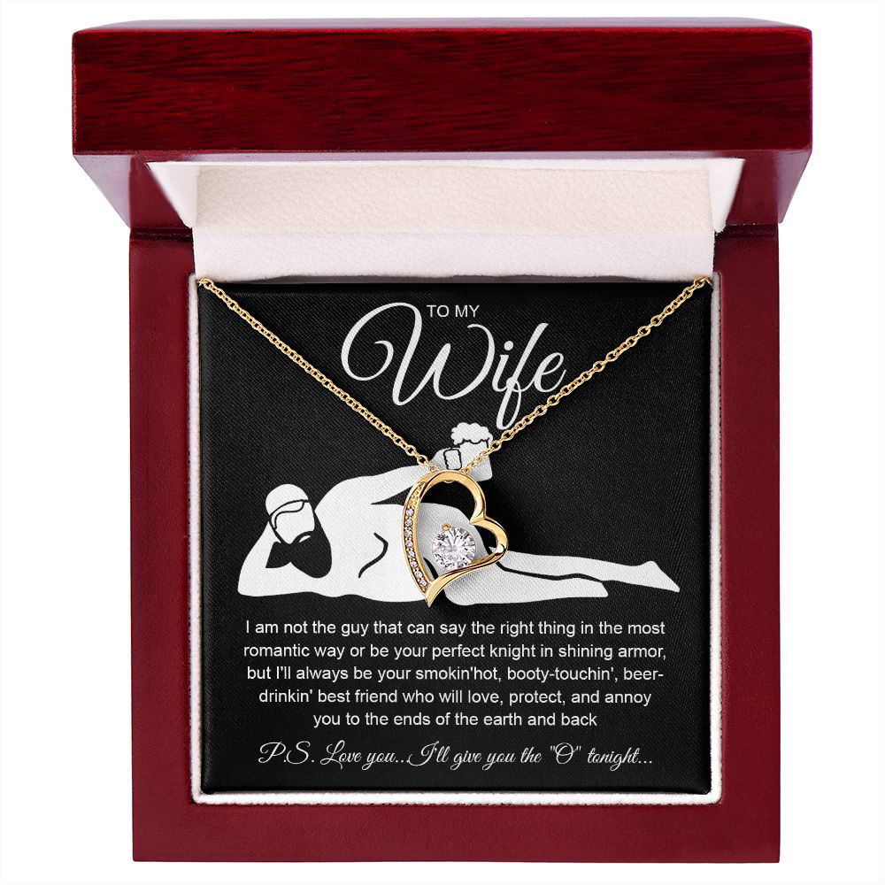 To My Wife Necklace For Women, Funny Gifts For Girlfriend,Valentine Christmas Presents For Girlfriend, Best Birthday Meaningful Gift Ideas For Wife, Women Romantic Jewelry For Her Anniversary Message Card and Gift Box Styles Forever Love