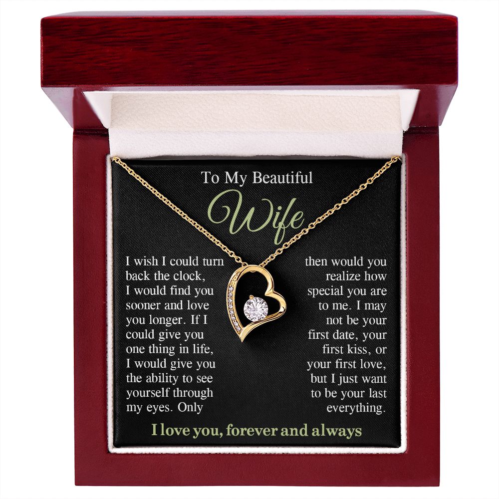 To My Beautiful Soulmate Necklace Gift for Her, Wife Gifts From Husband, Anniversary Gifts For Wife From Husband To My Soulmate Necklace Message Card and Necklace Gift Box Gift Box Styles on Birthday, Wedding, Anniversary, Valentine Forever Love