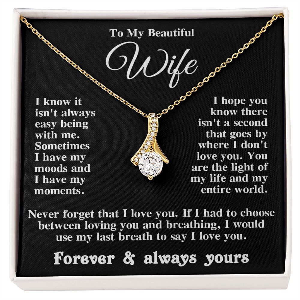 Gifts for Wife Necklace from Husband, Gifts for Wife from Husband, Anniversary Gifts for Her Gifts Soulmate Message Card and Necklace Gift Box Gift Box Styles on Birthday, Wedding, Anniversary, Valentine Allruing Necklace