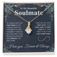 To My Beautiful Soulmate Necklace My Last Everything, Promise Necklace For Her, Fiance Gift For Her, Wedding Gifts For Future Wife With Message Card Box LED, Soulmate Necklace For Women, To My Wife Necklace Allruing Necklace