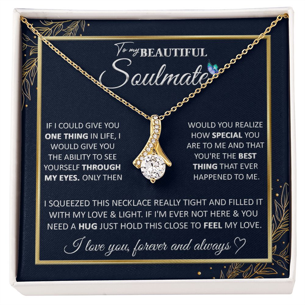 Couples Gifts, To My Dear Wife Necklace Gifts From Husband, Wedding For Wife From Husband, Wife Birthday From Husband, To My Beautiful Wife, Necklace Custom Name Message Card and Gift Box Styles on Birthday, Christmas, Wedding, Anniversary Allruing Neckla