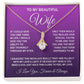 Soulmate Necklace Gifts From Husband, For Wife From Husband, Soulmate Gifts From Husband, Necklaces For Wife From Husband To My Wife Necklace Message Card and Necklace Gift Box Gift Box Styles on Birthday, Wedding, Anniversary, Valentine Allruing Necklace