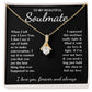 To My Beautiful Soulmate Necklace Gifts for Her, Soulmate for Wife Birthday Gifts from Husband, Valentine for Women, Soulmate Gifts, Message Card and Necklace Gifts Box Gift Box Styles on Birthday, Wedding, Anniversary, Valentine Allruing Necklace
