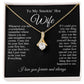 To My Beautiful Soulmate Necklace, Valentine Anniversary Jewelry for Women, Anniversary Gifts For Wife From Husband To My Wife Necklace Message Card and Necklace Gift Box Gift Box Styles on Birthday, Wedding, Anniversary, Valentine Allruing Necklace