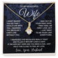 Wife Necklace Gifts From Husband, For Wife From Husband, Soulmate Valentine Gifts From Husband, Necklaces For Wife From Husband To My Wife Necklace Message Card and Necklace Gift Box Gift Box Styles on Birthday, Wedding, Anniversary, Valentine Allruing Ne