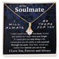 To My Soulmate Necklace To My Future Wife Necklace Gifts, Promise Necklace For Her, Fiance Gifts For Her, Valentine Necklace Gifts For Soulmate From Husband With Message Card Box LED, Soulmate Necklace For Women, To My Wife Necklace Allruing Necklace
