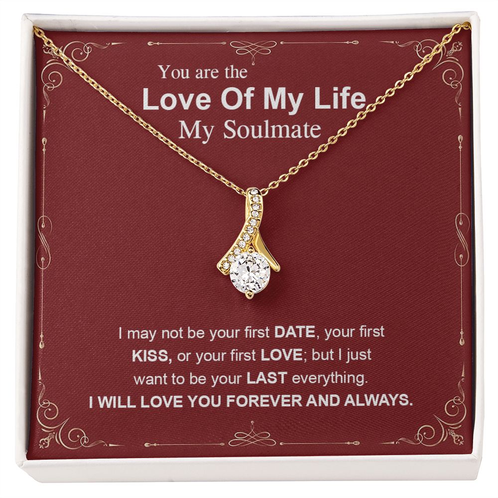 To My Soulmate Necklace, Necklaces For Wife from Husband, Soulmate Necklace to My Future Wife, Necklace For Soulmate with Message Card and Necklace Gift Box Gift Box Styles on Birthday, Christmas, Wedding, Anniversary Allruing Necklace