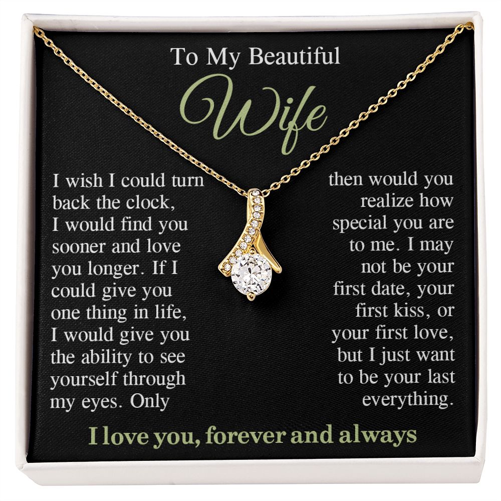 To My Beautiful Soulmate Necklace Gift for Her, Wife Gifts From Husband, Anniversary Gifts For Wife From Husband To My Soulmate Necklace Message Card and Necklace Gift Box Gift Box Styles on Birthday, Wedding, Anniversary, Valentine Allruing Necklace