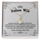 Personalized Valentine Gift For Badass Wife, To My Wife Necklace For Women, Soulmate Necklace, To My Wife Necklace From Husband, Necklace Custom Name Message Card and Gift Box Styles on Birthday, Christmas, Wedding, Anniversary Allruing Necklace