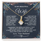 Wife Necklace Gifts from Husband, Gifts for Wife Anniversary from Husband, Necklaces for Wife from Husband to My Wife Message Card and Necklace Gift Box Gift Box Styles on Birthday, Wedding, Anniversary, Valentine Allruing Necklace
