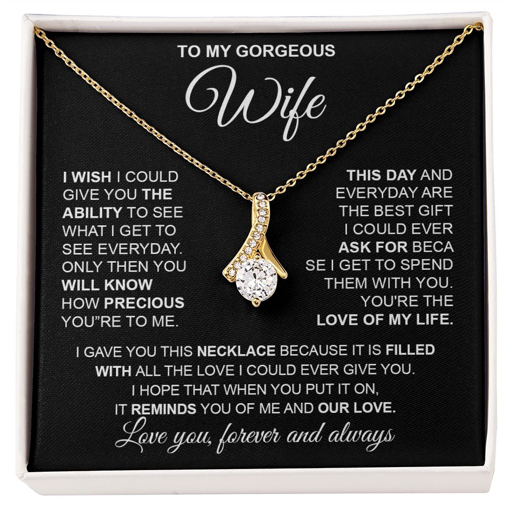 to My Wife Necklace from Husband, Necklaces for Wife from Husband, to My Soulmate Necklace for Women, Soulmate Jewelry for Wife Valentine Jewelry Gifts for Wife Birthday Gifts from Husband Allruing Necklace