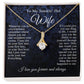 To My Beautiful Soulmate Necklace, Valentine Anniversary Jewelry Gift for Women, Anniversary Gifts For Wife From Husband To My Wife Necklace Message Card and Necklace Gift Box Gift Box Styles on Birthday, Wedding, Anniversary, Valentine Allruing Necklace