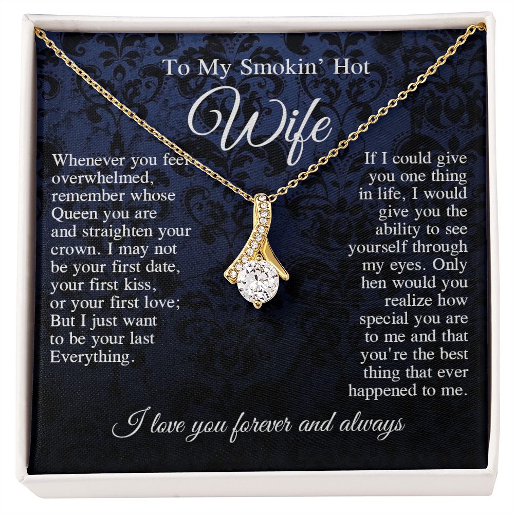 To My Beautiful Soulmate Necklace, Valentine Anniversary Jewelry Gift for Women, Anniversary Gifts For Wife From Husband To My Wife Necklace Message Card and Necklace Gift Box Gift Box Styles on Birthday, Wedding, Anniversary, Valentine Allruing Necklace