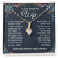 To My Beautiful Soulmate Necklace Gift For Her, Wife Gifts From Husband, Valentine Gifts For Wife From Husband To My Wife Necklace Message Card and Necklace Gift Box Gift Box Styles on Birthday, Wedding, Anniversary, Valentine Allruing Necklace