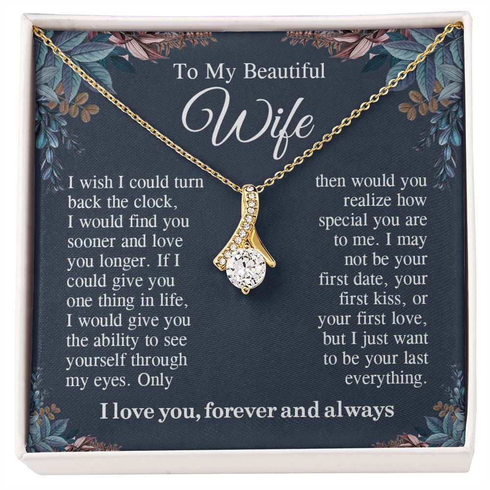 To My Beautiful Soulmate Necklace Gift For Her, Wife Gifts From Husband, Valentine Gifts For Wife From Husband To My Wife Necklace Message Card and Necklace Gift Box Gift Box Styles on Birthday, Wedding, Anniversary, Valentine Allruing Necklace