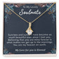 To My Lovely Soulmate Necklace Gift From Husband To My Badass Wife Pendant Birthday Jewelry with Message Card and Gift Box. Gift for Wife. Necklace Gift Set for Wife Necklace Gifts Box Gift Box Styles Allruing Necklace