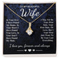 To My Beautiful Wife Necklace Gift, Soulmate for Wife Birthday Gifts from Husband, Wedding for Women, Soulmate Gifts, Message Card and Necklace Gifts Box Gift Box Styles on Birthday, Wedding, Anniversary, Valentine Allruing Necklace
