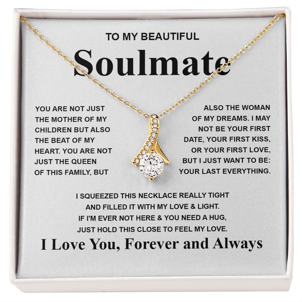 Gifts For Soulmate Birthday Gifts From Husband Necklace Valentines Days, Necklace for Future Soulmate, Valentine Necklace Jewelry for Wife Necklace Gifts from Husband - Soulmate Gift Necklace with Message Card and Gift Box Allruing Necklace
