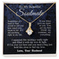 Soulmate Necklace from Husband, Anniversary Romantic Gift for Wife from Husband to My Wife Necklaces for Wife Birthday Gifts, Wife Jewelry Necklace Message Card and Necklace Gift Box Gift Box Styles on Birthday, Wedding, Anniversary, Valentine Allruing Ne