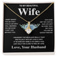Wife Necklace Gift From Husband To My Badass Wife Pendant Valentines Day Anniversary Jewelry with Message Card and Gift Box. Gift for Wife. Necklace Gift Set for Wife Allruing Necklace