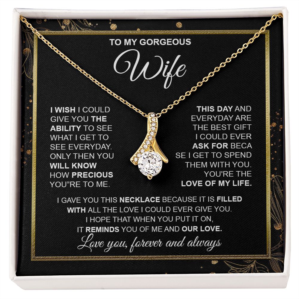 to My Wife Necklace from Husband, Necklaces for Wife from Husband, to My Soulmate Necklace for Women, Soulmate Jewelry for Wife Wedding Jewelry Gifts for Wife Valentine Gifts from Husband Allruing Necklace