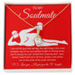 To My Soulmate Necklace For Women, Funny Gifts For Girlfriend,Valentine Presents For Girlfriend, Best Birthday Meaningful Gift Ideas For Wife, Women Romantic Jewelry For Her Anniversary Message Card and Gift Box Styles Allruing Necklace
