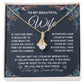 To My Beautiful Wife Necklace Gift for Her, Soulmate for Wife Valentine Gifts from Husband, Birthday Jewelry for Women, Soulmate Gifts, Message Card and Necklace Gifts Box Gift Box Styles on Birthday, Wedding, Anniversary, Valentine Allruing Necklace