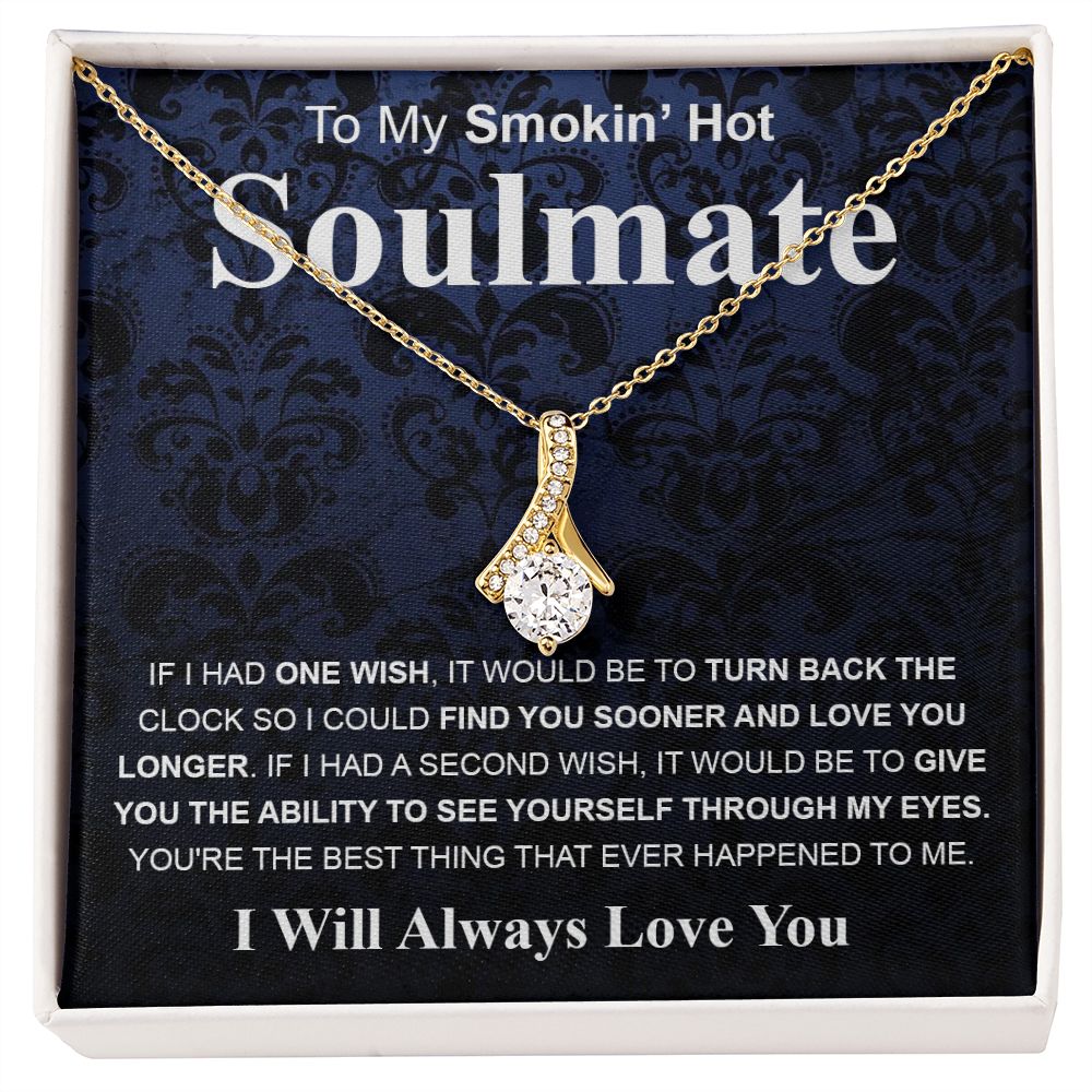 Gifts For Soulmate Birthday Gifts From Husband Necklace Valentines Day, Necklace for Future Soulmate, Wedding Valentine Jewelry for Wife Necklace Gifts from Husband - Soulmate Gift Necklace with Message Card and Gift Box Allruing Necklace