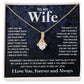 Couples Gifts Necklace To My Wife Necklace Anniversary Christmas Jewelry Romantic Gifts For My Wife Pendant Jewelry with Message Card and Box Necklaces for Women Valentines Day Happy Anniversary Wedding Present Allruing Necklace