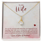 Couples Gifts,My Wife Girlfriend Necklace Gifts From Husband, Wedding Anniversary Jewelry For Wife From Husband, Wife Birthday From Husband, To My Beautiful Wife Girlfriend Message Card and Gift Box styles On Birthday, Christmas, Anniversary  Allruing Nec