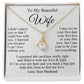 Wife Necklace Gift From Husband, Wedding Anniversary Romantic Gifts for Wife from Husband, Wife Birthday Gifts Message Card and Necklace Gifts Box Gift Box Styles on Birthday, Wedding, Anniversary, Valentine Allruing Necklace