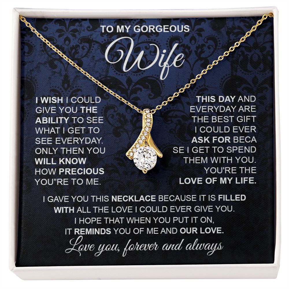 to My Wife Necklace from Husband, Necklaces for Wife from Husband, to My Soulmate Necklace for Women, Soulmate Jewelry for Wife Wedding Jewelry Gifts for Wife Birthday Gifts from Husband Allruing Necklace