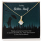 Couples Gifts Necklace To My Better Half Necklace Gifts For My Wife, I Love You, Happy Anniversary My Love, Love Knot Meaningful Necklace Message Card and Gift Box Styles on Birthday, Christmas, Anniversary Allruing Necklace