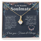 Beautiful Soulmate Necklace My Last Everything, Promise Necklace For Her, Fiance Gift For Her, Wedding Gifts For Future Wife With Message Card Box LED, Soulmate Necklace For Women, To My Wife Necklace Allruing Necklace