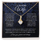 to My Future Wife Necklace Future Wife Gifts, Promise Necklace For Her, Fiance Gifts For Her, Wedding Anniversary Gifts For Future Wife With Message Card Box LED, Soulmate Necklace For Women, To My Wife Necklace Allruing Necklace